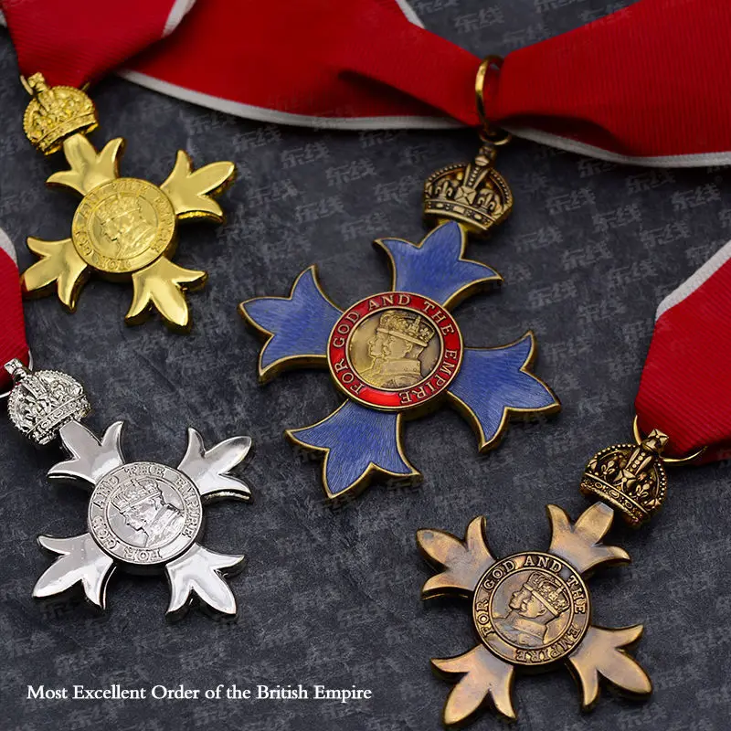 Most Excellent Order of The British Empire Dame Grand Cross  Commander Officer Member Ribbon Neck Medal Ribbon Badge Crafts