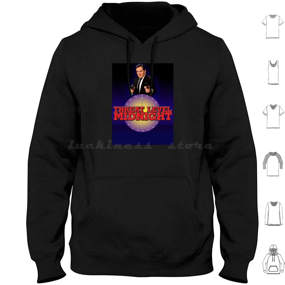 Threat Level Midnight Hoodie cotton Long Sleeve Threat Level Midnight Movie Michael Movie Steve Carell The Office Collage The