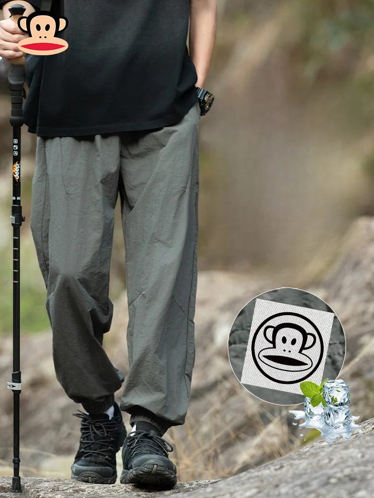 

Мужские повседневные брюки Paul Frank из быстросохнущего шелка для активного отдыха и альпинизма, свободного кроя, с завязками, стандартной длины