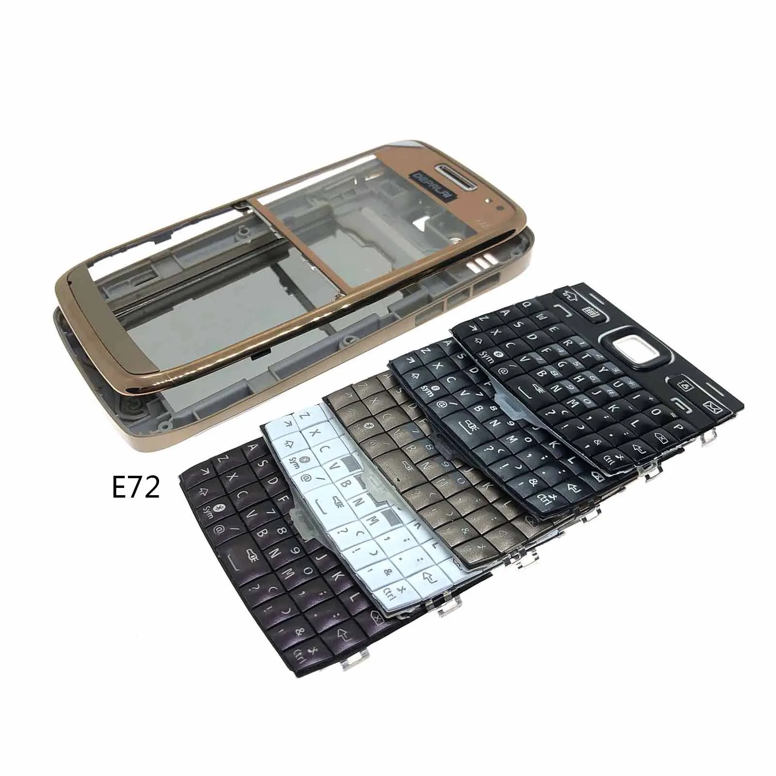 Phone Housing Cover For Nokia E5 E63 Mobile Phone Case E71 E72 case Keypad battery Back Front Faceplate Frame cover