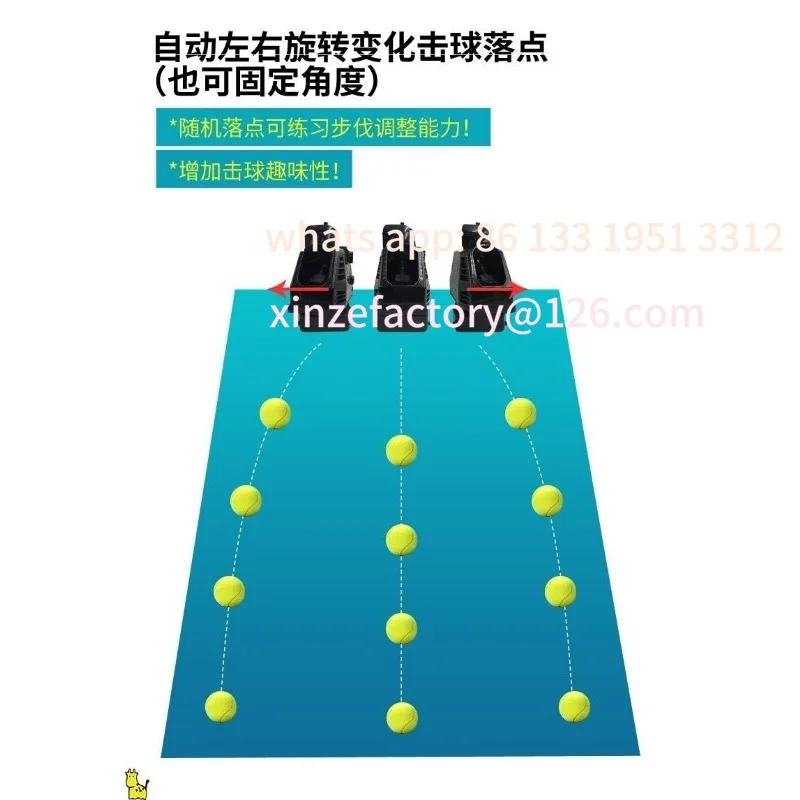 آلة تقديم ورمي التنس، ممارسة الخدمة الذاتية، مفردة مع شبكة الصيد، ممارس محمول، مساعدة مدرب التدريب #5