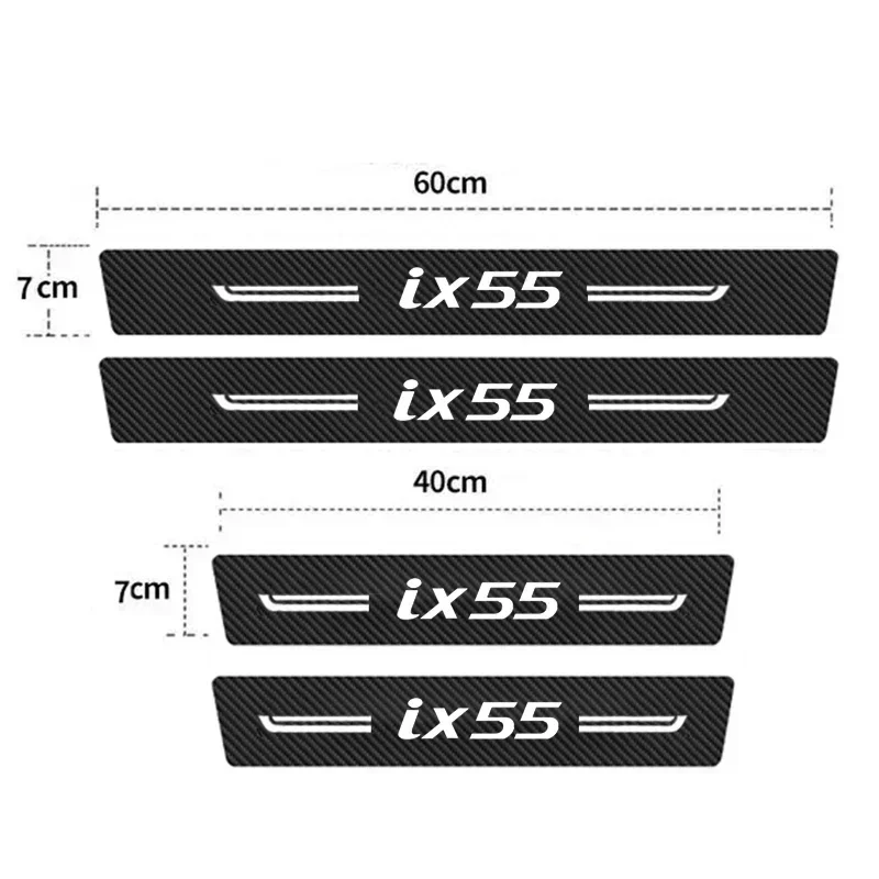 For Hyundai ix55 Badge Trunk Bumper Protective Strip Car Door Threshold Sill Waterproof Decals Anti Scratch Decoration Stickers