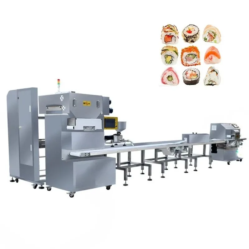 Automatic Nori Sushi Production Line Featuring High Speed Sushi Maker Machine Customized