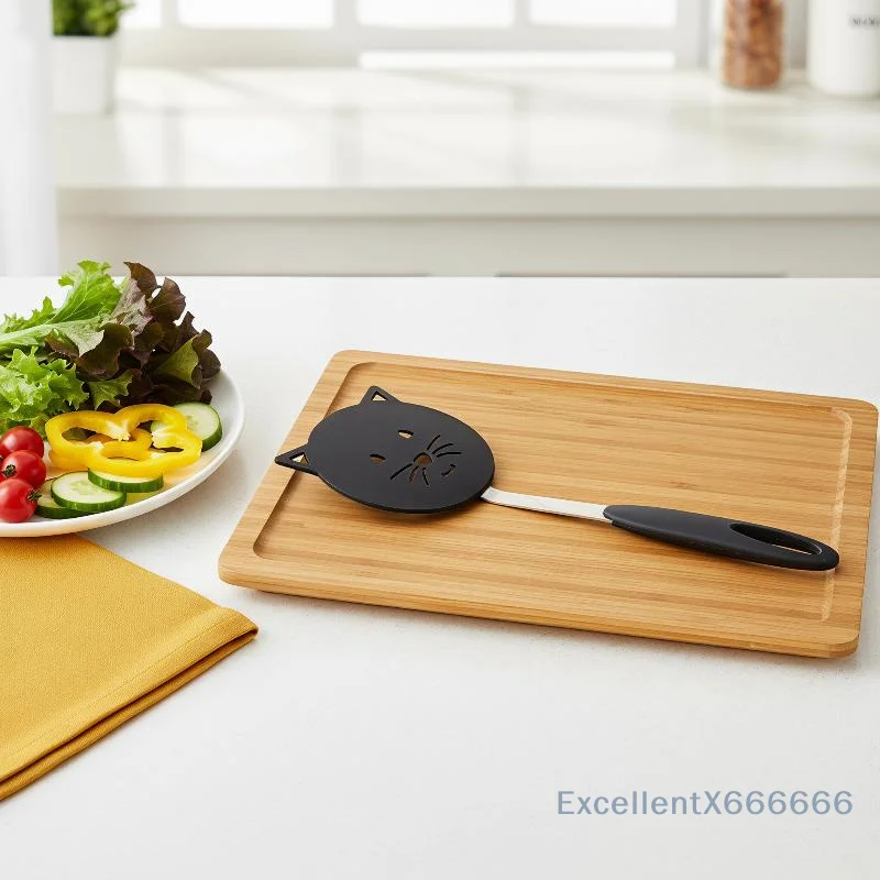Picture 3: Cat Shaped Nonstick Slotted Nylon Spatula Heatproof Handle For Frying Eggs Pancakes