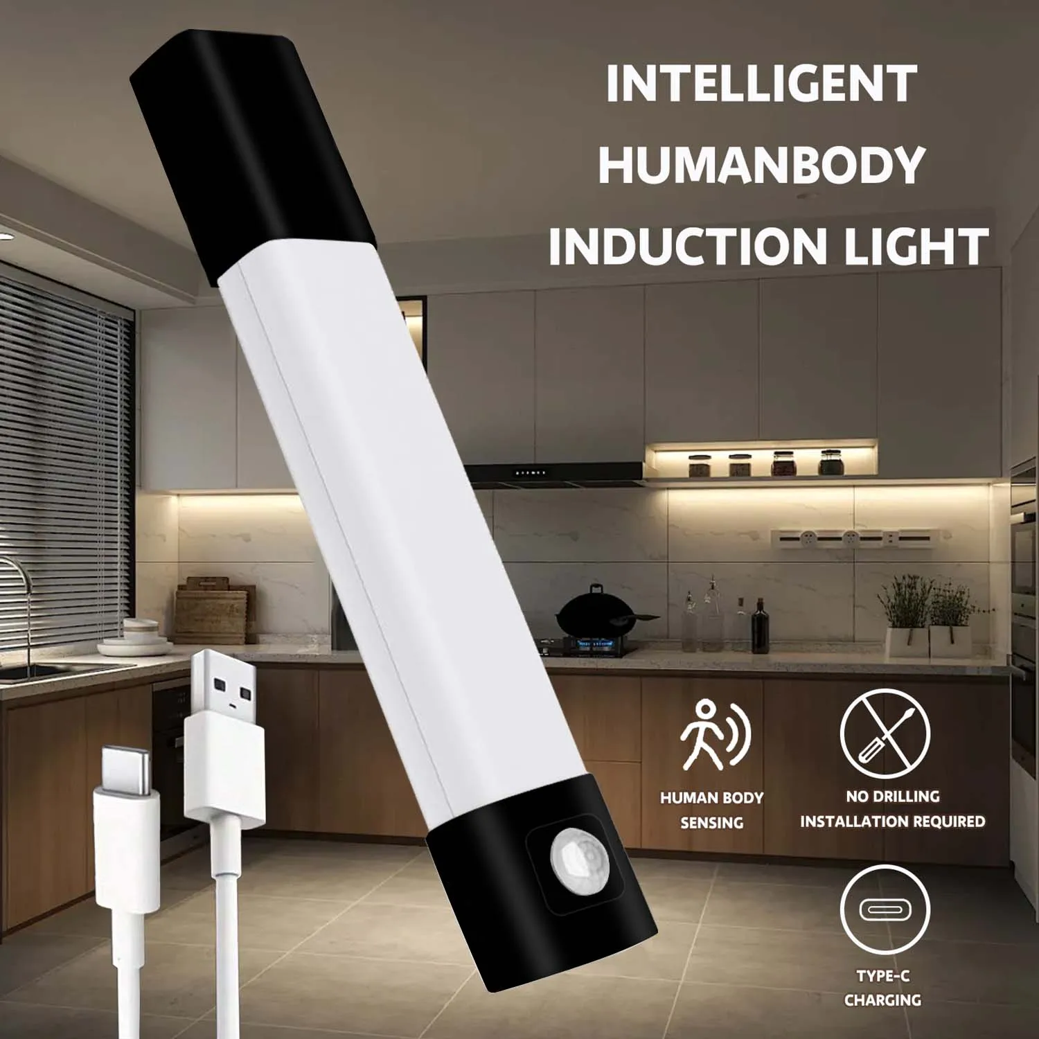

Under Cabinet Lights,Rechargeable Battery Operated Motion Sensor Indoor,Magnetic Dimmable Closet, Wireless Under Counter for Kit