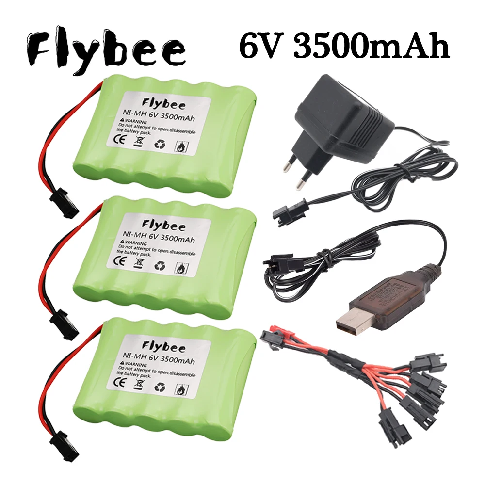 6V 3500mAh Nimh AA Battery For Rc toys Cars Tanks Robots Gun Upgraded 3000mah Batteries Pack For Rc Boat 6V Rechargeable Battery