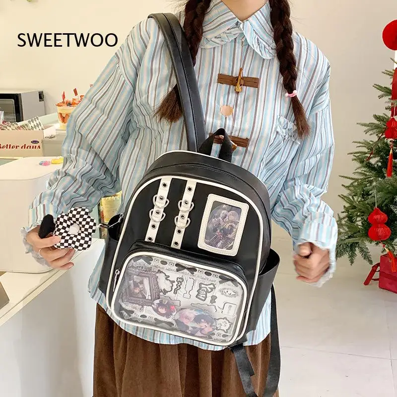 Large-Capacity Multi-Compartment Polyester Casual Campus Student Schoolbag