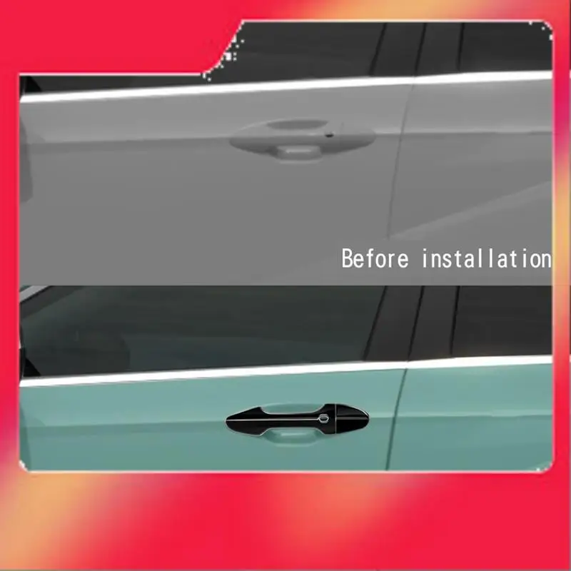 

Car Outer Side Door Handle Cover Trim For Hyundai KONA 2024+ Exterior Door Handle Trim Accessories Parts Bright Black-M54K