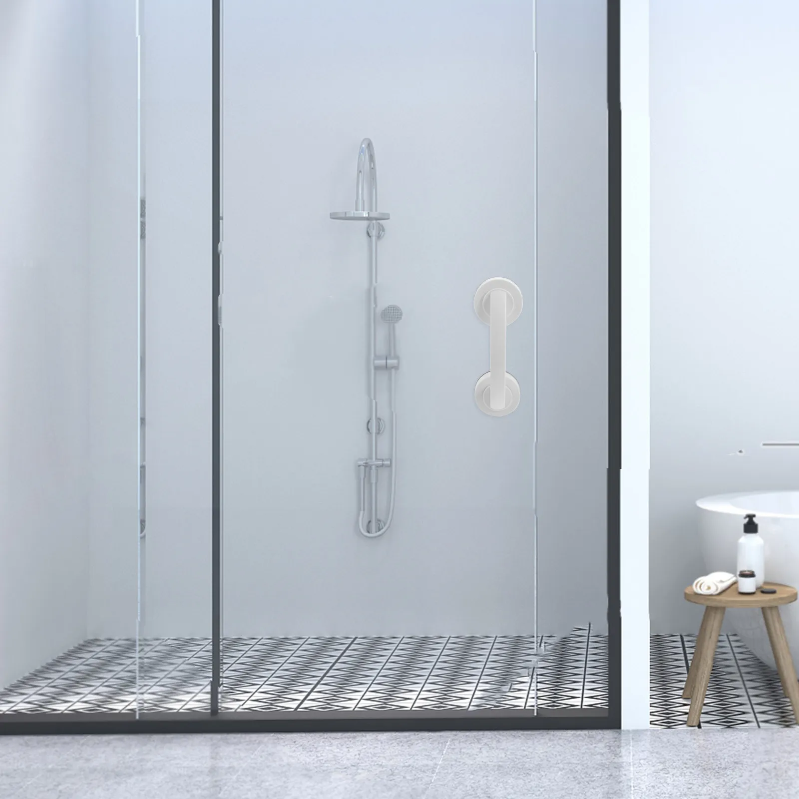 Suction Cup Door Handle for Bathroom Shower Glass Sliding Doors Fridge Cabinets Closet Without Drilling Strong Adhesion Sturdy