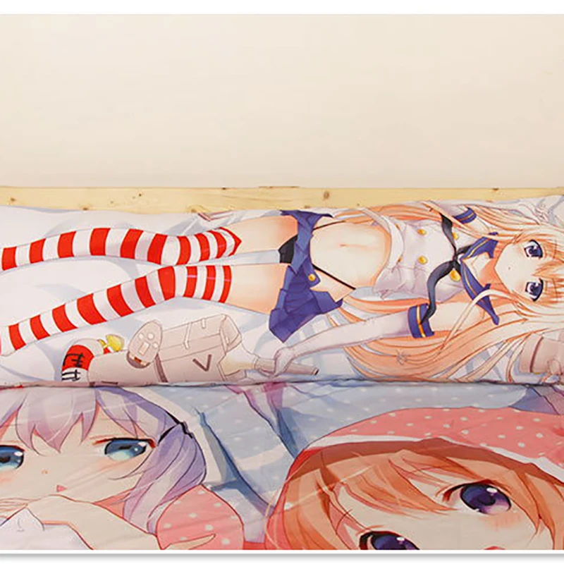 Game Kaeya Pillowcase Male Genshin Impact Costume Dakimakura Hugging Body Case Long Peachskin  2-Side Printed Pillow Cover Case