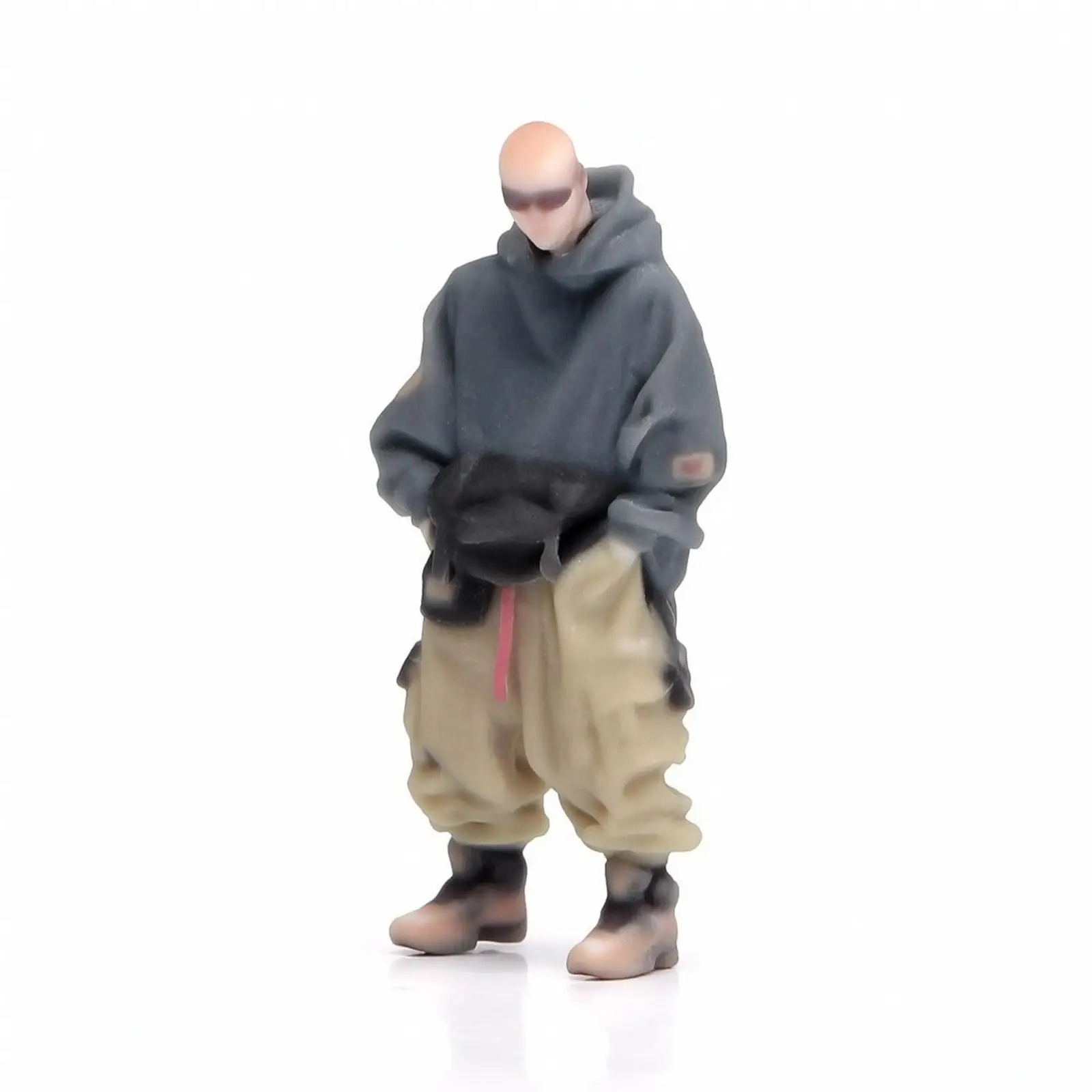 Miniature Figurine 1/64 Scale Hooded Figure Oversized for Collectors, Hobbyists