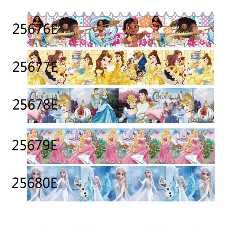 5yards Disney Princess Grosgrain Ribbon 25MM 38MM for Hairbows DIY