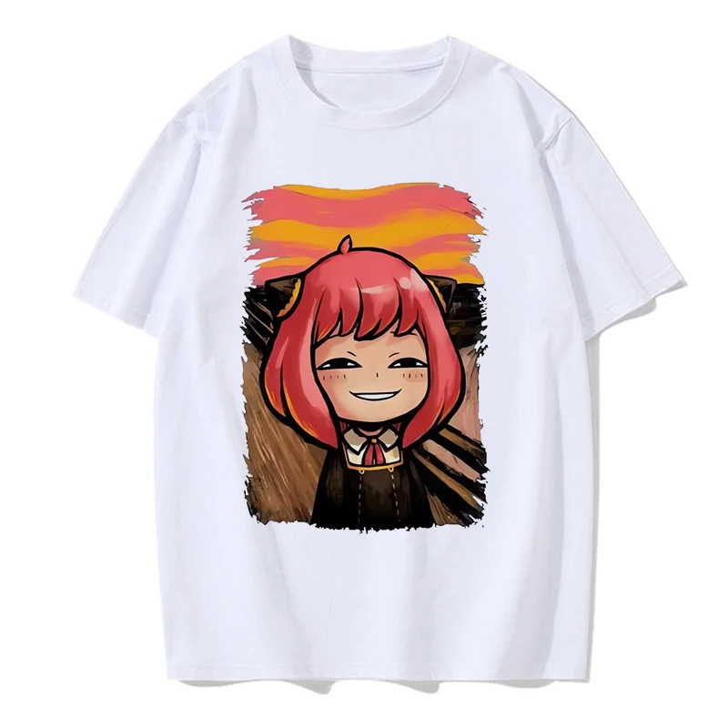 Shirt Anya Forger Anime spy x family T Shirt Kawaii Cartoon Mens/Women Tops Harajuku Unisex Fashion Streetwear Manga Tshirt