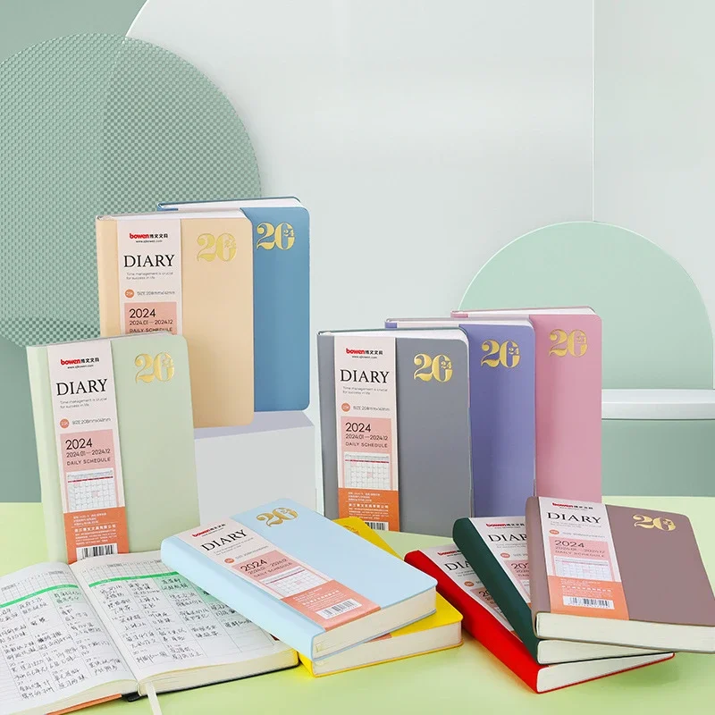 2024 Schedule This Plan Calendar Multi-page Combination A5 Simple Solid Color Notebook Can Be Carried with A Notebook