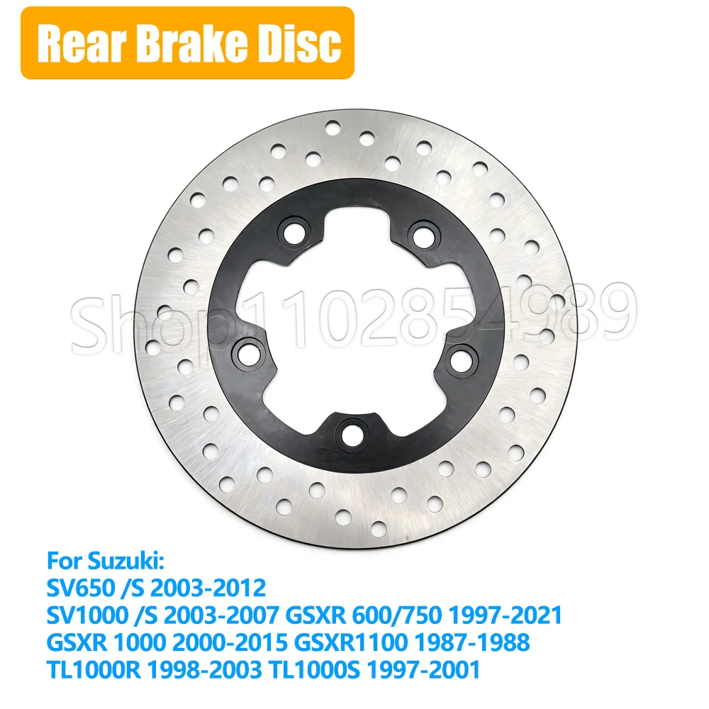 Motorcycle Parts Rear Brake Disc Rotor For Suzuki GSXR 600 750 1000 GSXR600 1996-2021 GSXR1000 SV650 SV1000 S TL1000R TL1000S