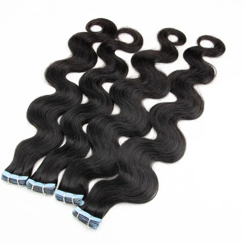 Wholesales Body Wave Tape In Extensions Human Hair Remy Skin Weft Tape in Extensions Hair Weavy 14-26 Inch Tape On Hair