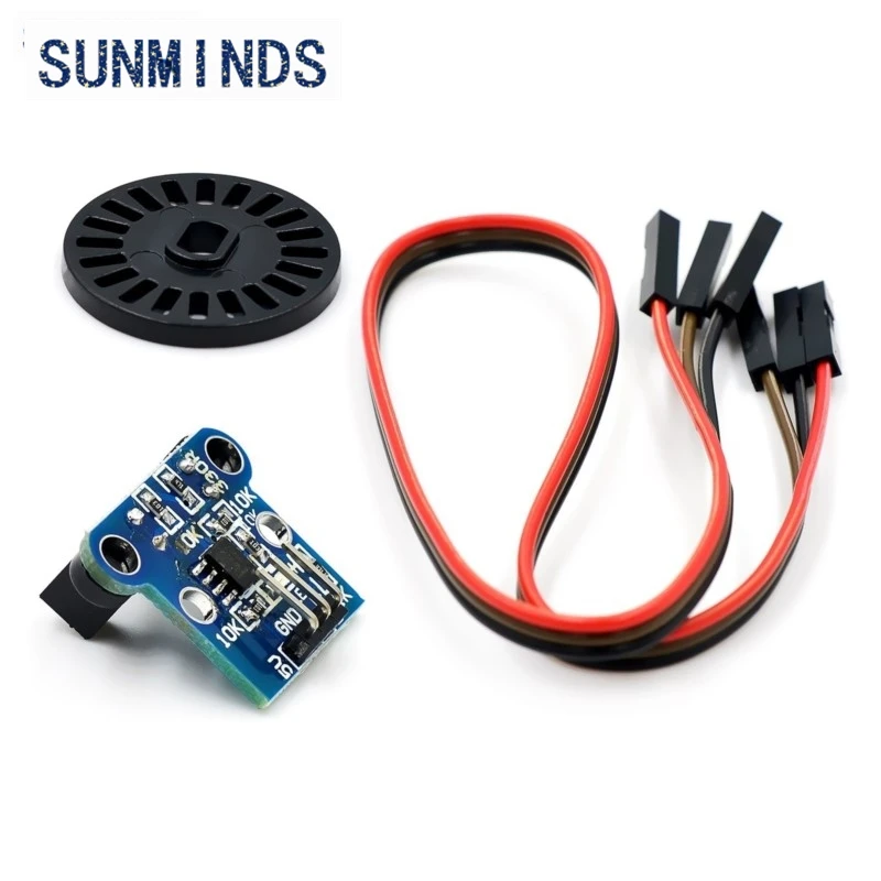 1Set HC-020K Double Speed Measuring Sensor Module with Photoelectric Encoders Kit top For arduino