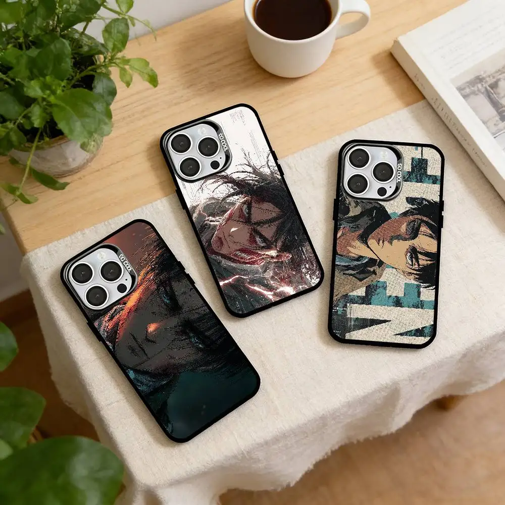 

Attack on Titan Landscape Phone Case For iPhone 17,16,15,14,13,12,11 Plus,Pro Max,XS,Colorful Silver Black Cover