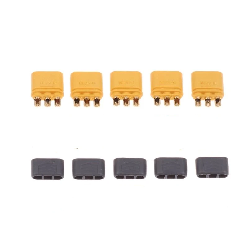 (YY) 5 Paar 2025 Neue MR30 Männlich Weiblich Stecker Vergoldet mit Mantel Gehäuse für RC Lipo Batterie Multicopter Flugzeug