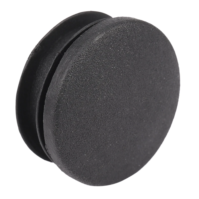 Black Plastic 35mm Dia Blanking End Caps Round Tube Insert 5 Pcs