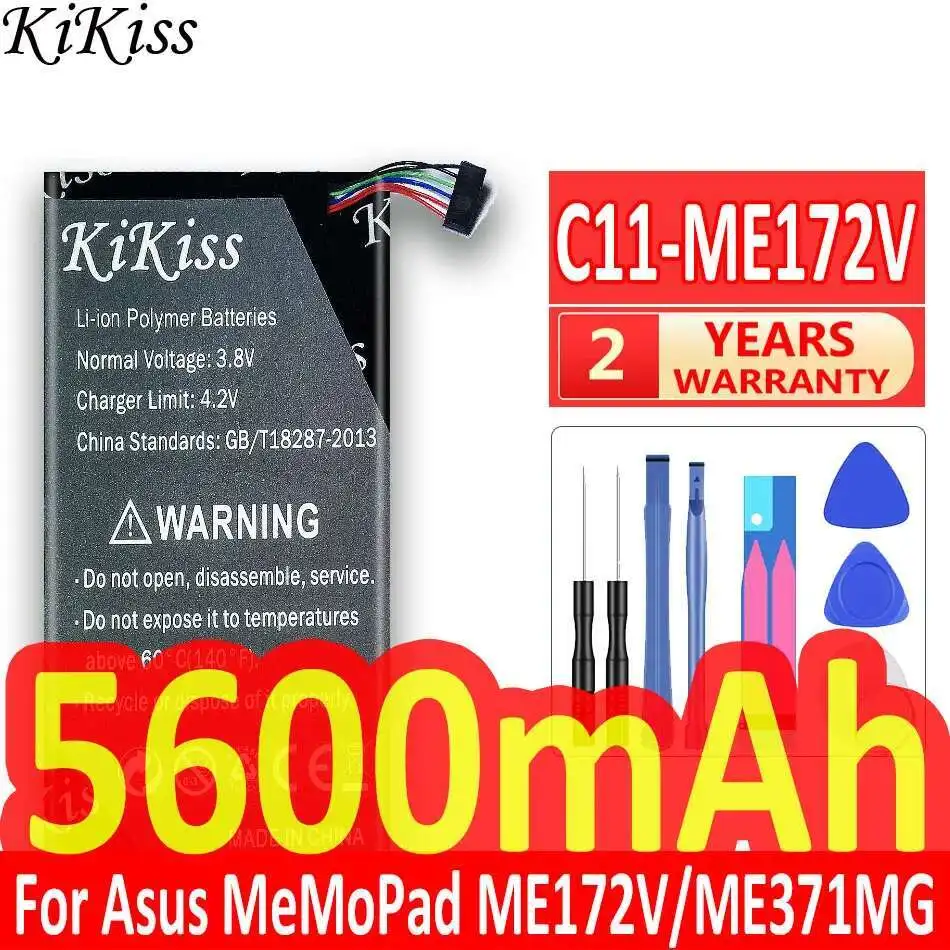 

For Asus Memo Pad ME172V ME172 K004 ME371MG ME371 5600Mah Tablet Battery Premium Replacement C11-ME172V