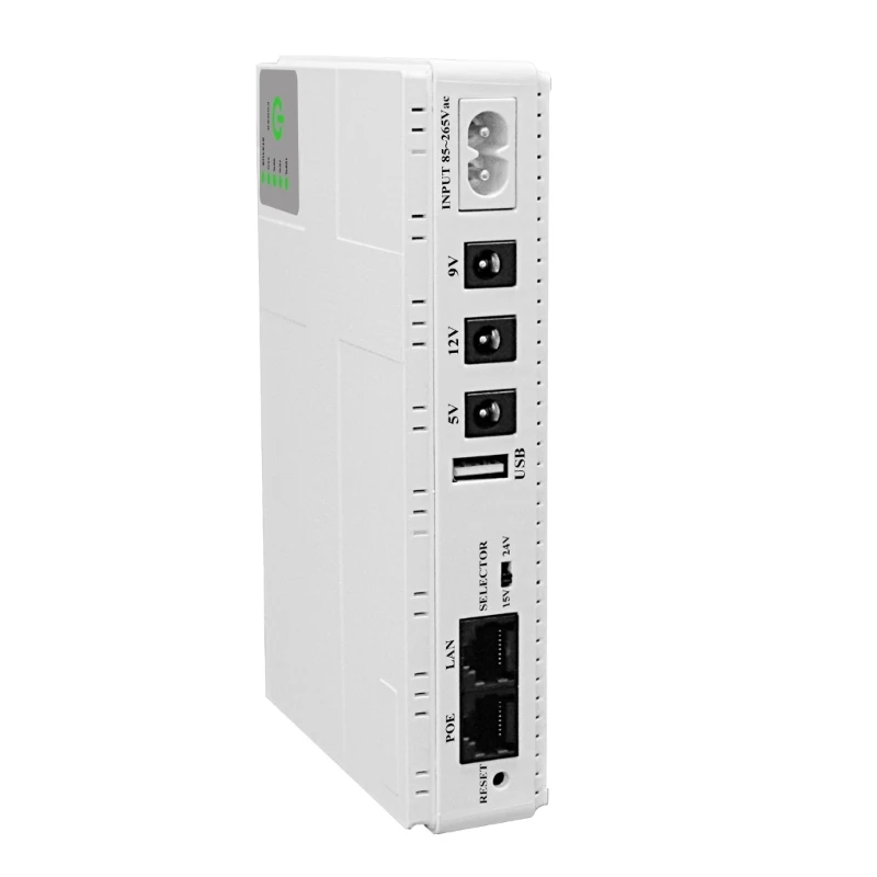 Imagem -02 - Fonte de Alimentação Ininterrupta Mini Ups Bateria de Backup para Casa Roteador Wifi Modem Blackout Uso de Emergência Usb 5v 9v 12v 1a 10400mah