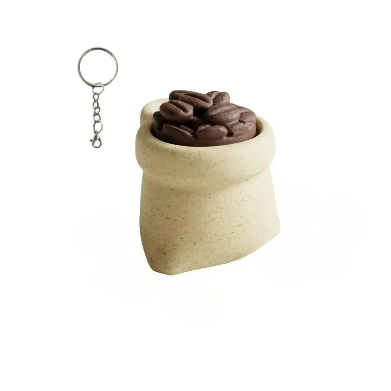 3D-gedruckte Kaffeebohnen-Simulation, Kaffeetasse, Stressabbau-Spielzeug, Klicker-Schlüsselanhänger, Schreibtischdekoration, ADHS-Dekompressionsspielzeug – Detail 5