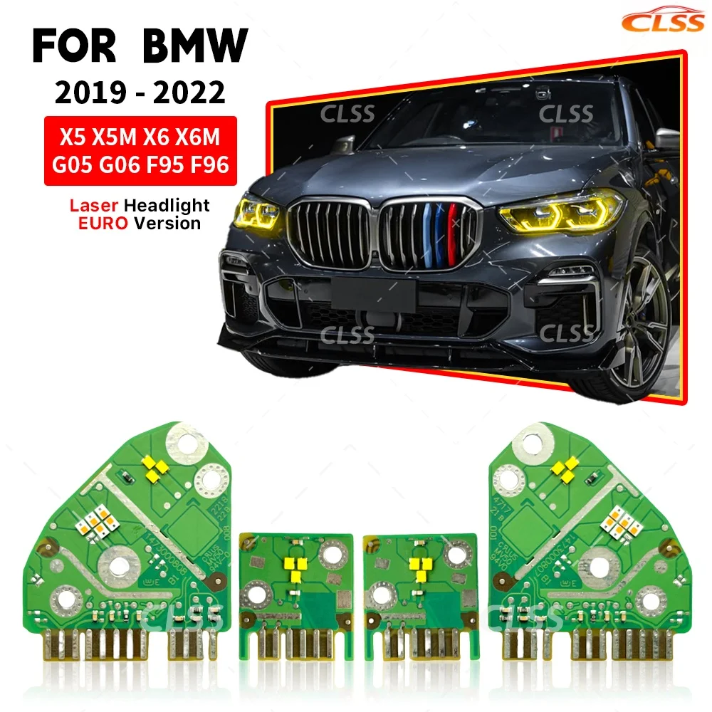 

НОВЫЕ светодиодные платы Angel Eyes DRL для BMW X5 X6 G05 G06 M F95 F96 2019-2022, лазерная фара дневного света, чип 63119477986