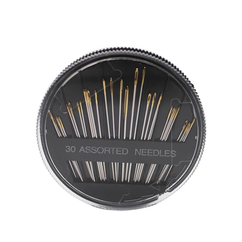 30 Count Hand Sewing Needles Set Self Threading Tools Upholstery Leather Craft DIY Accessories