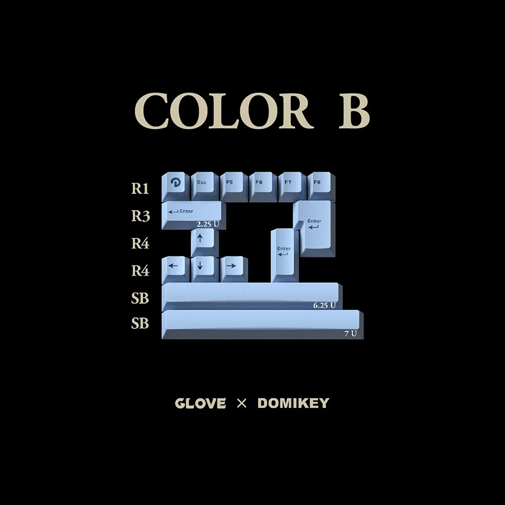 Glove X Domikey Cherry Link Fire ABS Doubleshot keycap for mx stem