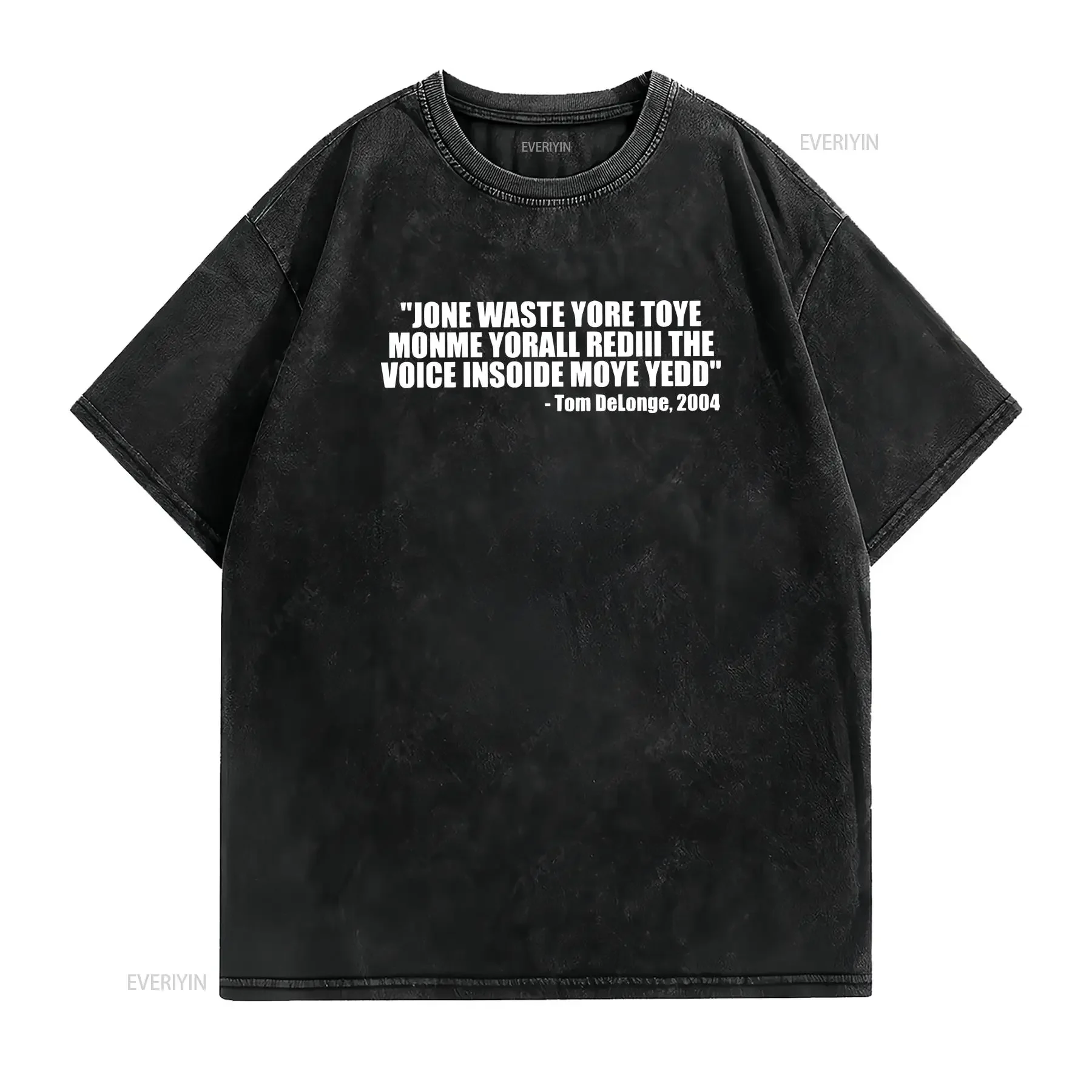 Funny Band Music T Shirt Lyric Don't Waste Your Time On Me You're Already The Voice Inside My Head I Miss You vintage Washed