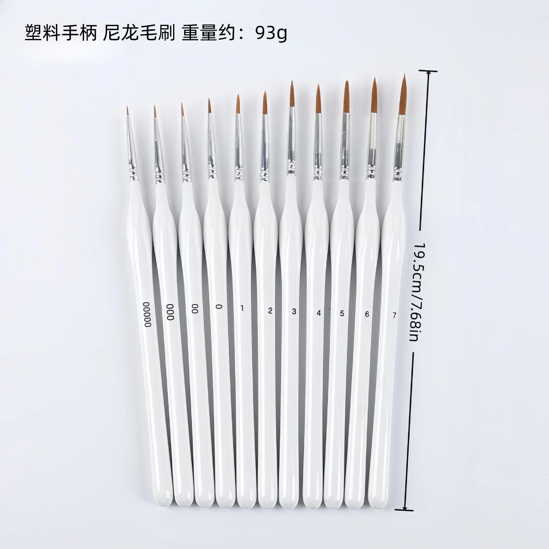 11pcs Fine Mini Paint Brushes Gray Black Gourd Handle,Wooden Brushes for Acrylic,Art,Miniature & Model Painting,Precise