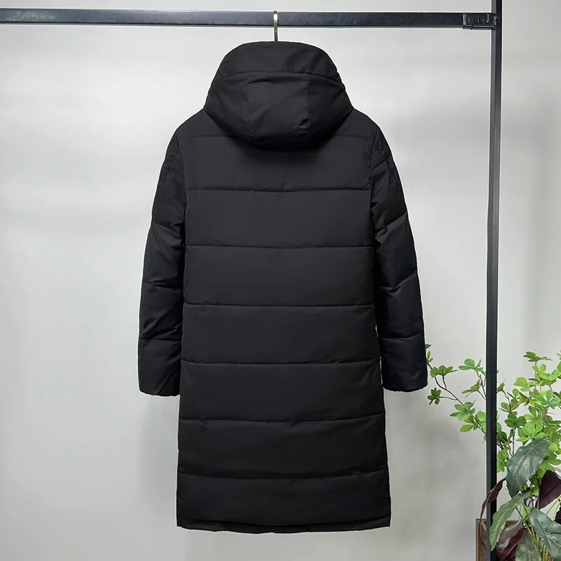 Winter Long White Duck Down Coats Men Knee Length Thickened Unisex Puffer Jacket for Men Women Couple's Winter Outerwear JK-064