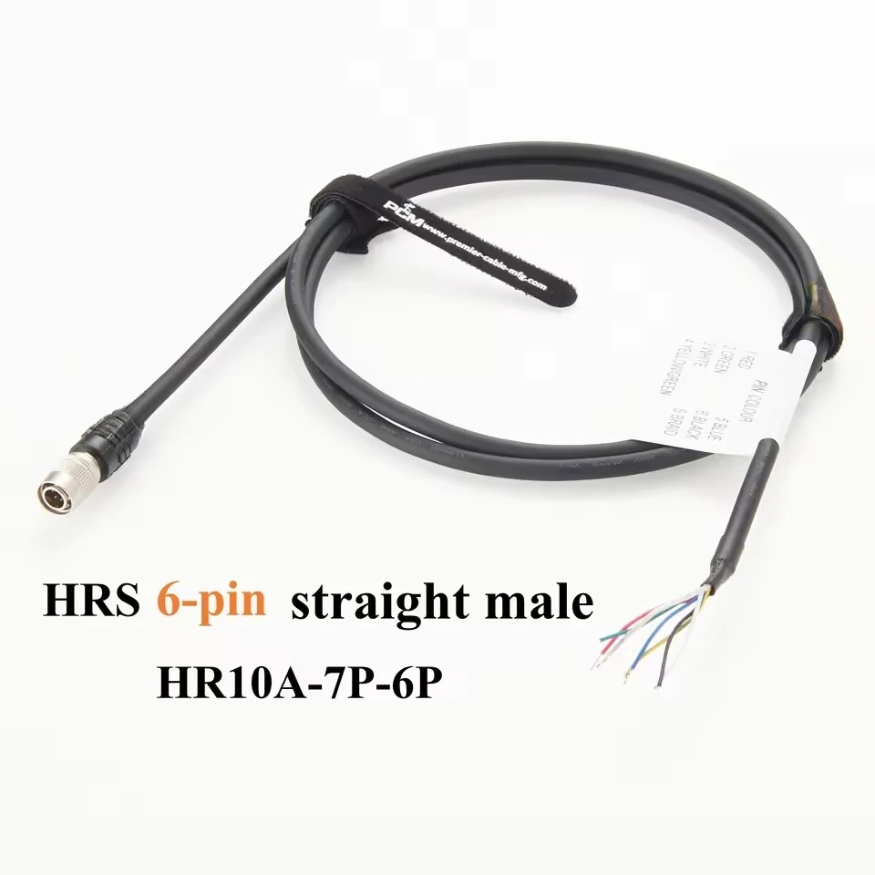 HR10A-10P-12S Female Angled to Open End Power I/O Trigger Cable for Machine Vision Camera Integrator Sensor