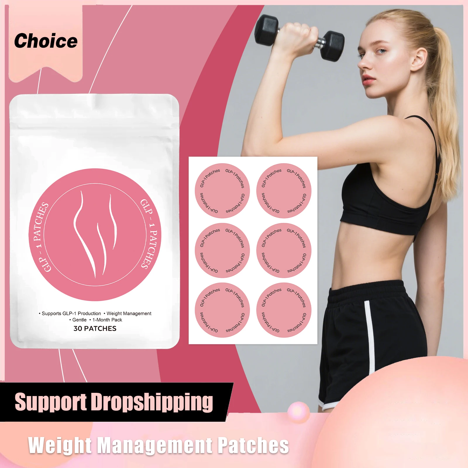 Body Shaping Patches GLP-1 Weight-loss Slim Patch Natural Herb Improve Stomach Belly Weight Management Fat Burning Navel Patch