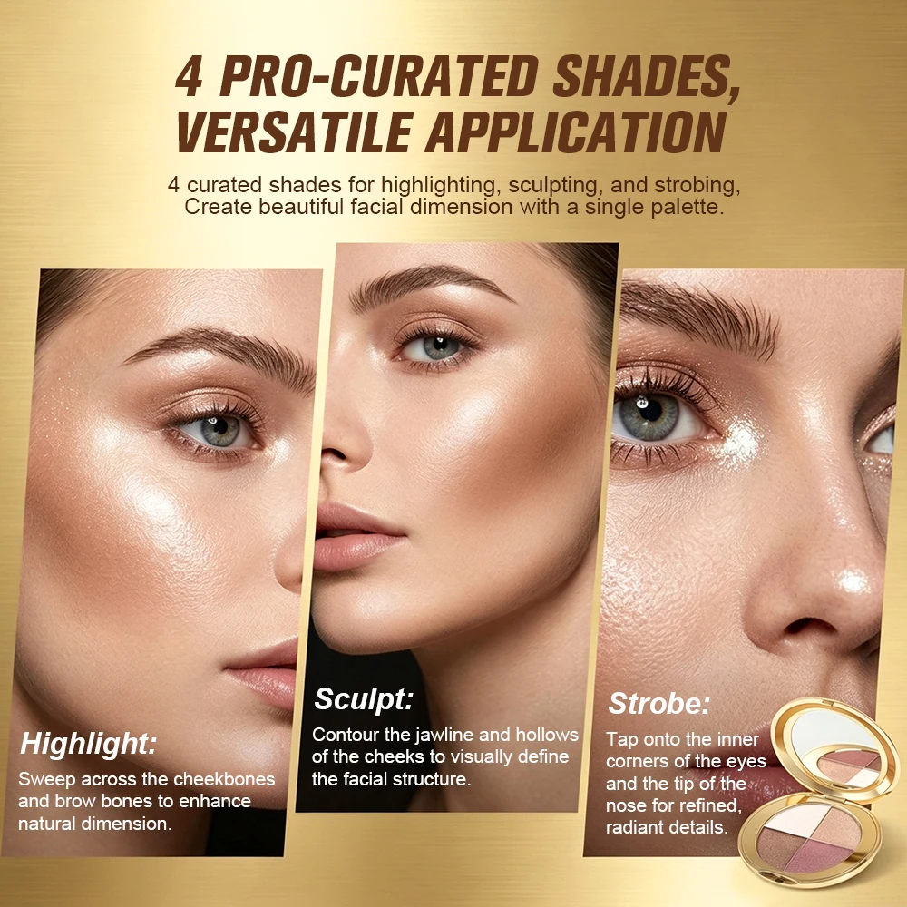 Paleta Iluminadora para Olhos  - Highlighter Bronzer Palette avaliação e preço