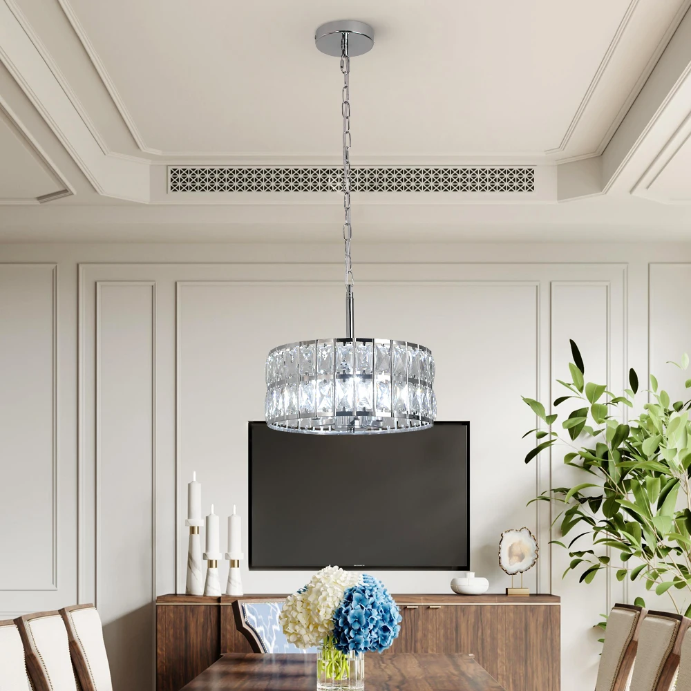 Crystal Ceiling Chandeiler Lamp Modern Indoor Lighting Pendant Light Fixtures Home Decora Led Hanging Light Living Bedroom Lamps