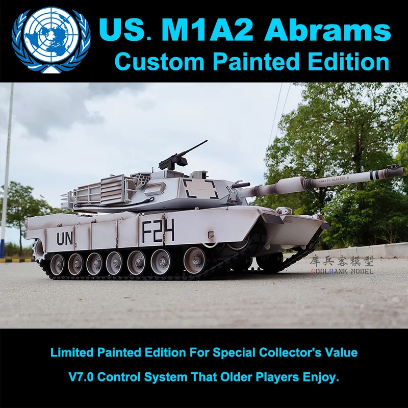 COOLBANK 1:16 RC Czołgi UN. Niestandardowe wydanie graffiti w USA. M1A2 Abrams Tank Model V7.0 henglong czołg RC pojazd wojskowy zabawki 3918-1