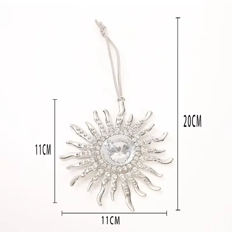 for Moon and Sun Mini Ornaments Cute Rhinestone Christmas Tree Decorations Creative Shop Hanging Baubles Holiday Home Decor