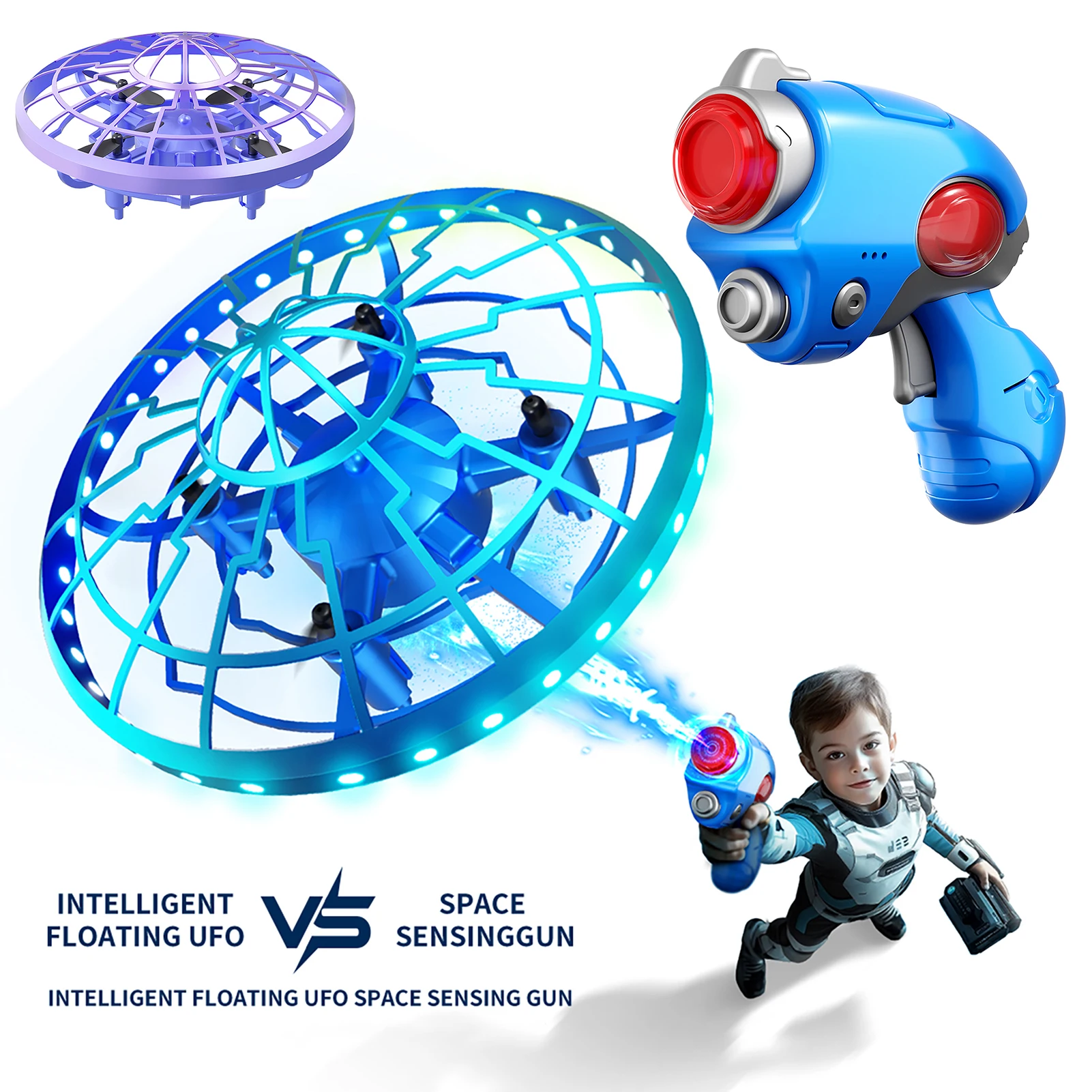 Mini RC Drone Shoot Motion Sensor Induction Flying Light Remote Sensing Electric Drones Gifts Toys for boys Smart Obstacle Toy