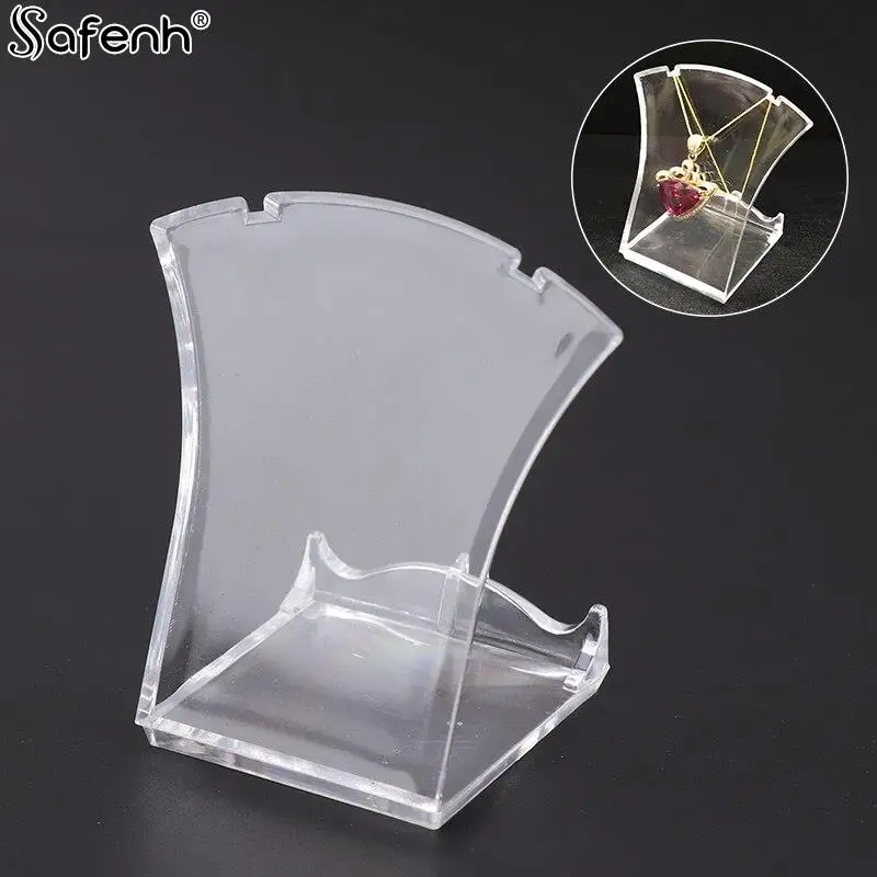 

Acrylic 1pc Mini Necklace Display Mannequin Pendant Model Jewelry Holder Necklace Showing Stand Rack Earring Showcase Organizer