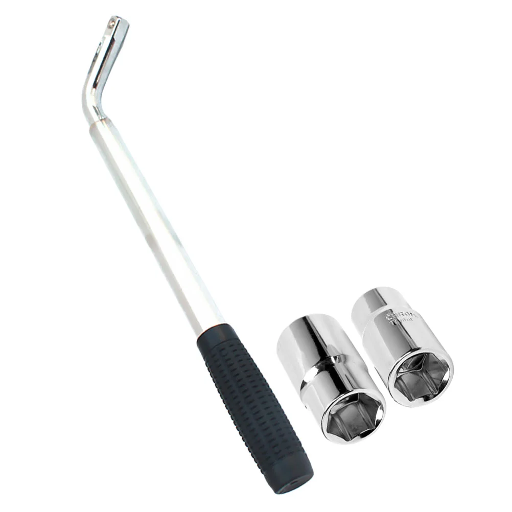 Telescoping Lug Wrench Wheel Wrench Extendable Car Wheel Brace Heavy Duty Nut Wrench Sockets 17/19mm & 21/23mm