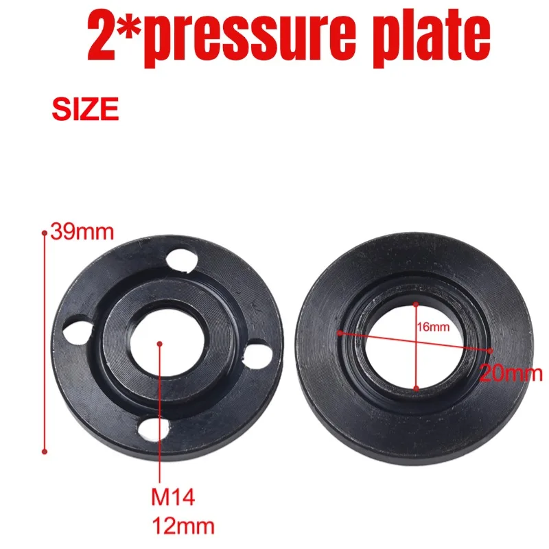 Angle Grinder Metal Pressure Plate Inner Outer Flange Nut Set Tools Metal Angle Grinder 125 150 180 230 Angle Grinder M14 Shaft