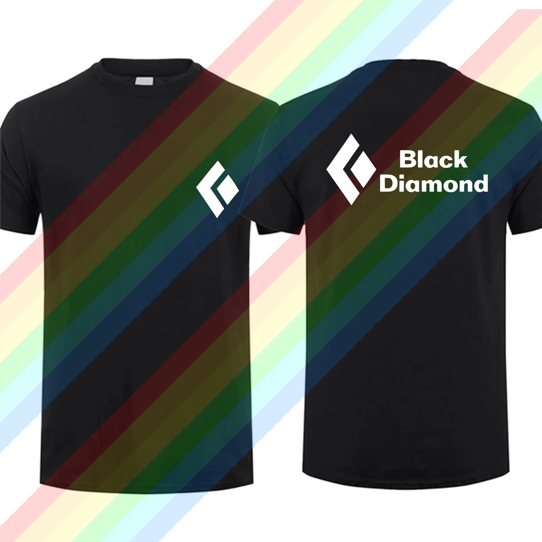 

2024 Mens Clothing BLACK DIAMOND Skiing Climbing T-Shirt Streetwear Graphic Cotton Casual Fashion Short Sleeve Clothing Cool Tee