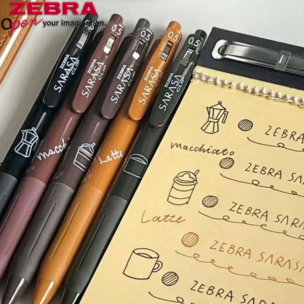 5 قطعة/بدلة جديد اليابان زيبرا ساراسا هلام القلم القهوة المحدودة JJ15 ريترو اللون 0.5 مللي متر Kawaii القرطاسية العودة إلى المدرسة أنيمي