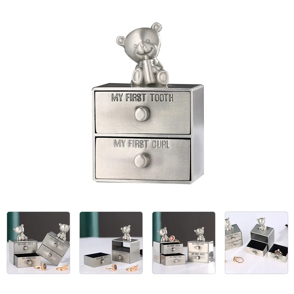 

Baby Teeth Practical Teeth Box Infant Tooth Storage Silver Infant Tooth Storage Box Holder Childrens Deciduous Hair Hand Memory