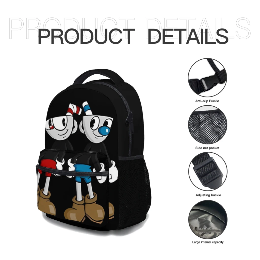 Mughead-Unisex mochila computador lavável, versátil, grande capacidade, impermeável