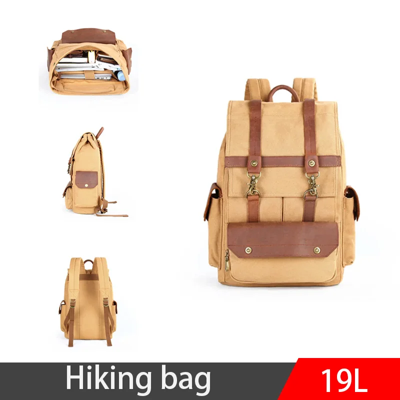 

Casual retro canvas bag - trendy fashion computer bag - travel waterproof and durable backpack for two-shoulder carrying