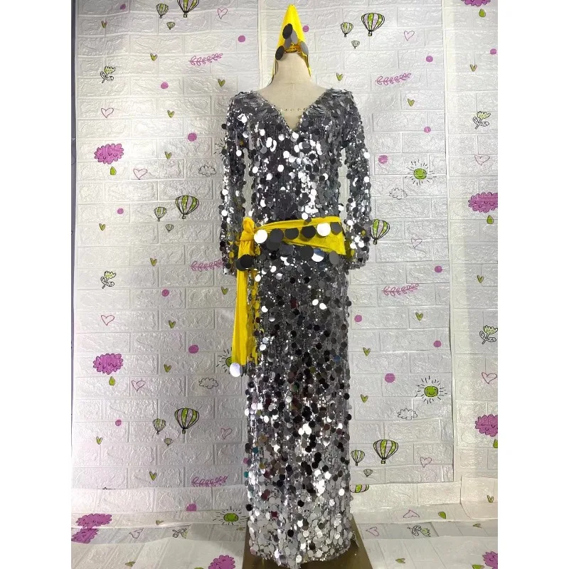 Personalizado novo traje de dança do ventre vestido de dança oriental folk robe desempenho vestido espumante saidi baladi macacão feminino