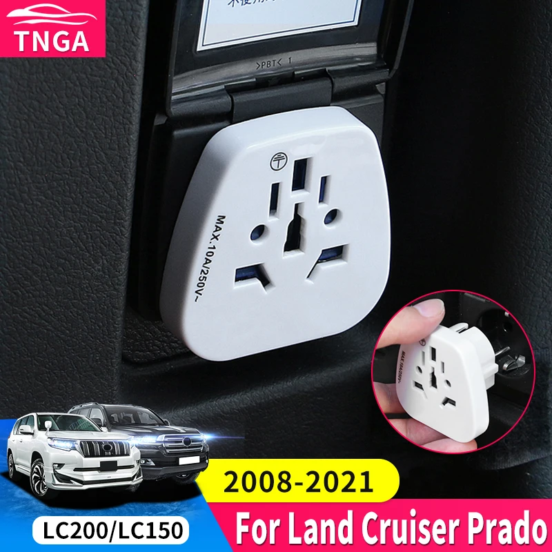 For Toyota Land Cruiser 200 Prado 150 Lc150 2021-2008 Tuning Modified Accessories Power Adapter Socket,12V Conversion 110-240V